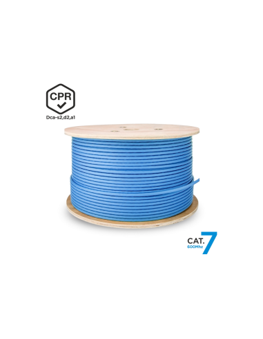 AISENS Cable de Red RJ45 LSZH CPR Dca CAT.7 600 MHZ S/FTP AWG23, Azul, 500 m