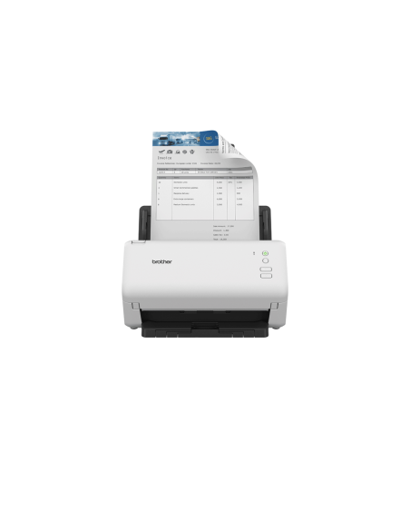 Brother ADS-4100 escaner Escáner con alimentador automático de documentos (ADF) 600 x 600 DPI A4 Negro, Blanco
