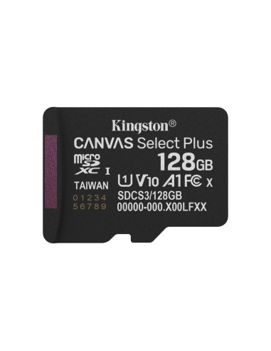 Kingston Technology 128GB microSDXC Canvas Select Plus Gen3 150MB/s A1 (Incluye adaptador de SD)