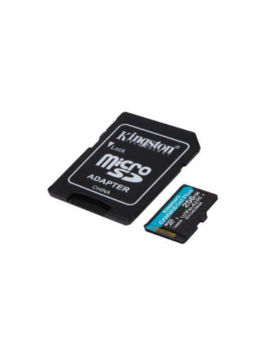 Kingston Technology Tarjeta microSDXC Canvas Go Plus Gen4 de 256 GB, 200 MB/s, A2 U3 V30 y adaptador
