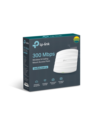 TP-Link EAP110 punto de acceso inalámbrico 300 Mbit/s Blanco Energía sobre Ethernet (PoE)