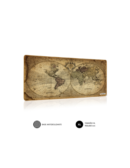 SUBBLIM Alfombrilla Ratón Vintage World XL Mouse Pad 900x400x3