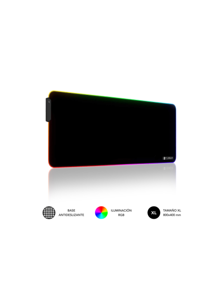 SUBBLIM Alfombrilla/Tapete Ratón Luz LED RGB 9 colores Extra Grande