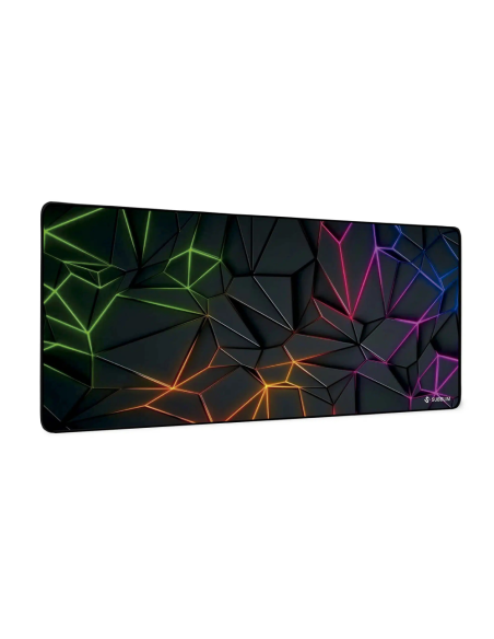 SUBBLIM Neon Obsidian XL Alfombrilla de ratón para juegos Negro, Multicolor