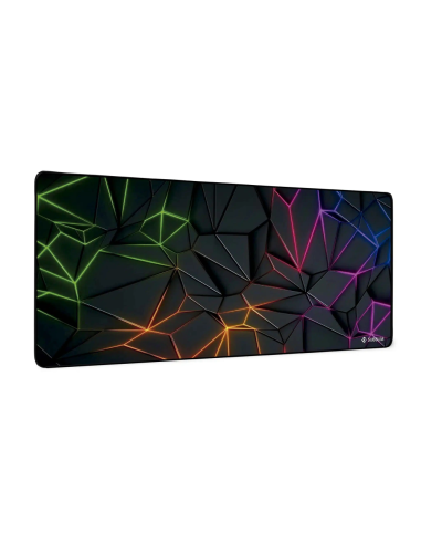 SUBBLIM Neon Obsidian XL Alfombrilla de ratón para juegos Negro, Multicolor