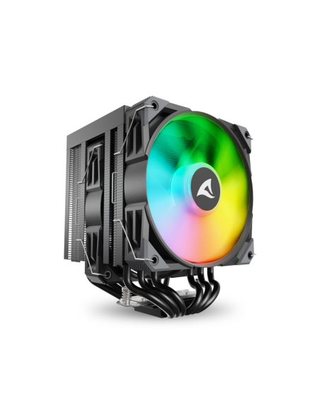 Sharkoon A60 RGB Procesador Refrigerador de aire 12 cm Negro 1 pieza(s)