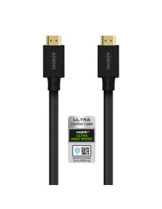 AISENS Cable HDMI V2.1 Ultra Alta Velocidad / Hec 8K@60Hz 48Gbps, A/M-A/M, Negro, 5.0M
