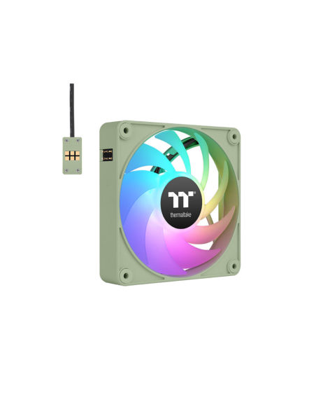 Thermaltake CL-F196-PL12MG-A sistema de refrigeración para ordenador Carcasa del ordenador Ventilador 12 cm Verde 3 pieza(s)