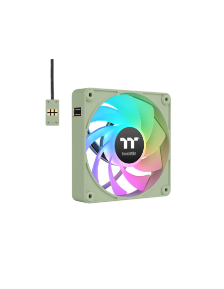 Thermaltake CL-F198-PL12MG-A sistema de refrigeración para ordenador Carcasa del ordenador Ventilador 12 cm Verde 3 pieza(s)