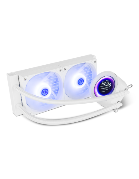 NOX Hummer X-240 LCD Procesador Refrigerador de aire 12 cm Blanco 1 pieza(s)