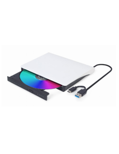 Gembird DVD-USB-031-BW unidad de disco óptico Interno DVD±RW Negro