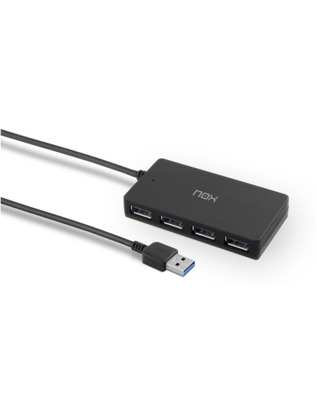 NOX Lite Hub One USB 3.2 Gen 1 (3.1 Gen 1) Type-A 10 Mbit/s Negro