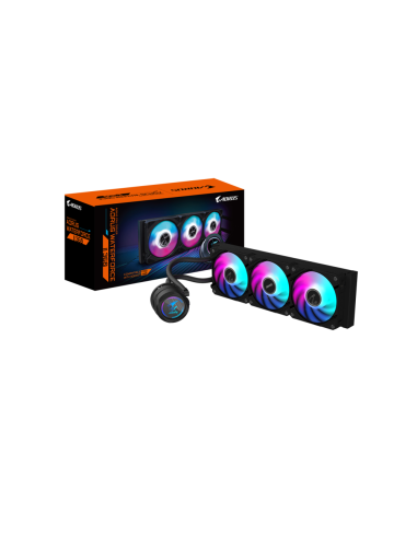 GIGABYTE AORUS WATERFORCE II 360 AIO Refrigerador de CPU líquido - 3x ventiladores ARGB de 120 mm, mecanismo de conexión desliza
