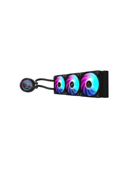 GIGABYTE AORUS WATERFORCE II 360 AIO Refrigerador de CPU líquido - 3x ventiladores ARGB de 120 mm, mecanismo de conexión desliza