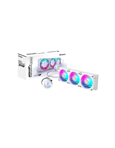 GIGABYTE AORUS WATERFORCE II 360 ICE Refrigerador de CPU líquido AIO - 3x ventiladores ARGB de 120 mm, mecanismo de conexión des