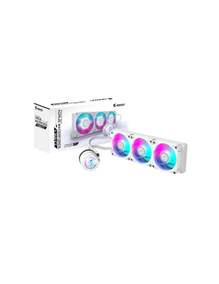 GIGABYTE AORUS WATERFORCE II 360 ICE Refrigerador de CPU líquido AIO - 3x ventiladores ARGB de 120 mm, mecanismo de conexión des