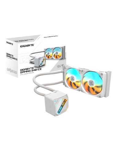GIGABYTE GAMING 240 ICE Refrigeración Líquida para CPU - 2x120mm Ventiladores ARGB, mecanismo de enclavamiento deslizante, DAISY