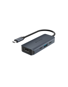 HYPER HD4001GL hub de interfaz USB 3.2 Gen 1 (3.1 Gen 1) Type-C 10000 Mbit/s Azul, Gris