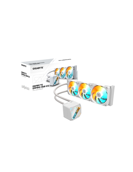 GIGABYTE GAMING 360 ICE Refrigeración Líquida para CPU - 3x120 mm Ventiladores ARGB, Mecanismo de enclavamiento deslizante, DAIS
