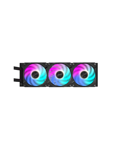 GIGABYTE AORUS WATERFORCE X II 360 Refrigerador de CPU líquido AIO - 3x ventiladores ARGB de 120 mm, pantalla LCD a todo color, 