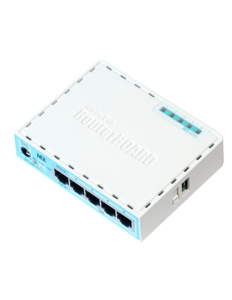Mikrotik RB750GR3 router Gigabit Ethernet Turquesa, Blanco