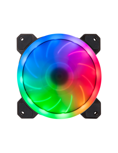 Hiditec N5-ARGB Carcasa del ordenador Ventilador 12 cm Negro