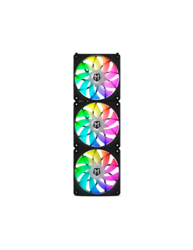 NOX Hummer EASY LINK Carcasa del ordenador Refrigerador de aire 12 cm Negro 3 pieza(s)