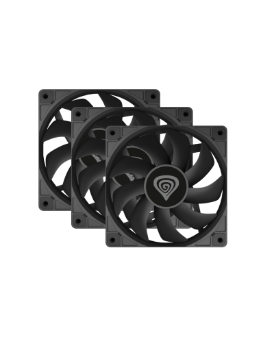 GENESIS Oxal 120 Carcasa del ordenador Ventilador 12 cm Negro 3 pieza(s)