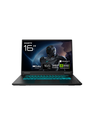 GIGABYTE GAMING A16 3VHK3PT864SD ordenador portatil AMD Ryzen™ 7 260 Portátil 40,6 cm (16") WUXGA 32 GB DDR5-SDRAM 1 TB SSD NVID