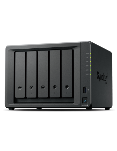 Synology DiskStation DS1525+ servidor de almacenamiento NAS Ryzen Embedded V1500B 8 GB DDR4 0 TB Negro