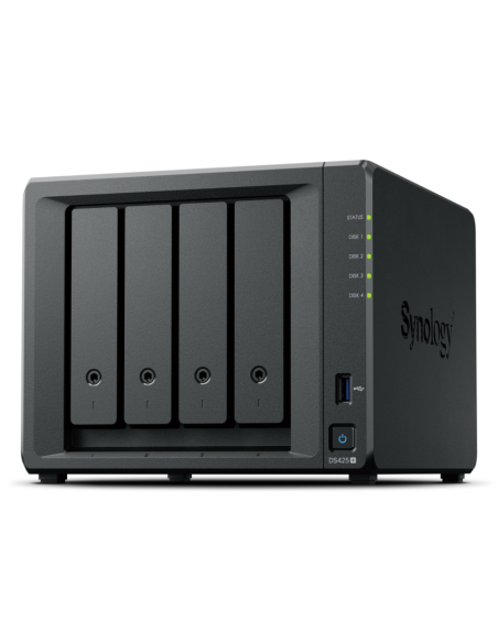 Synology DiskStation DS425+ servidor de almacenamiento NAS Intel® Celeron® J4125 2 GB DDR4 0 TB Negro