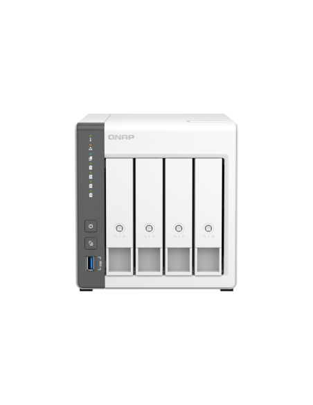 QNAP TS-433 NAS Torre ARM Cortex-A55 4 GB 0 TB QNAP QTS Blanco