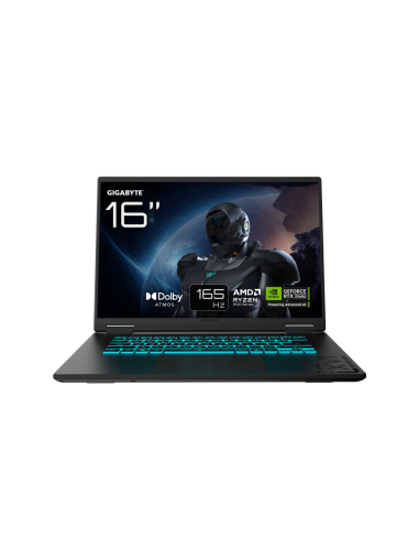 GIGABYTE GAMING A16 3VHK3PT864SD ordenador portatil AMD Ryzen™ 7 260 Portátil 40,6 cm (16") WUXGA 32 GB DDR5-SDRAM 1 TB SSD NVID