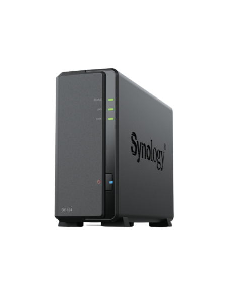 Synology DiskStation DS124 servidor de almacenamiento NAS Escritorio Realtek RTD1619B 1 GB DDR4 0 TB DiskStation Manager Negro