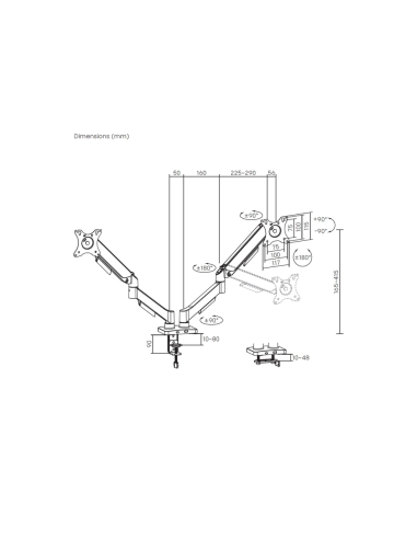 AISENS DT32TSR-357 soporte para monitor 81,3 cm (32") Escritorio