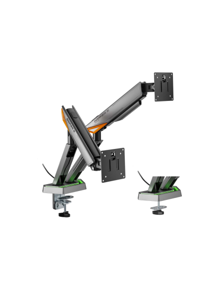 AISENS DT38TSRRGB-349 soporte para monitor 96,5 cm (38") Escritorio Negro, Blanco