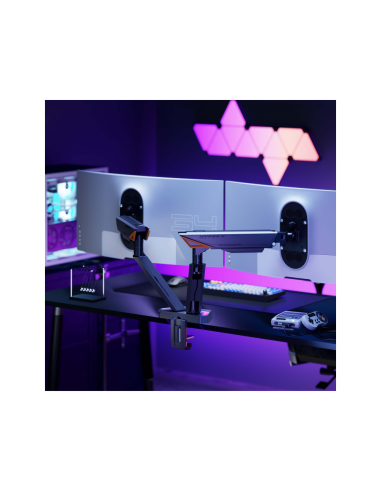 AISENS DT38TSRRGB-349 soporte para monitor 96,5 cm (38") Escritorio Negro, Blanco