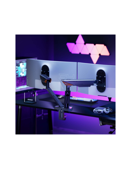 AISENS DT38TSRRGB-349 soporte para monitor 96,5 cm (38") Escritorio Negro, Blanco