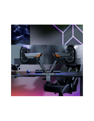 AISENS DT38TSRRGB-349 soporte para monitor 96,5 cm (38") Escritorio Negro, Blanco