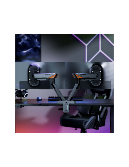 AISENS DT38TSRRGB-349 soporte para monitor 96,5 cm (38") Escritorio Negro, Blanco