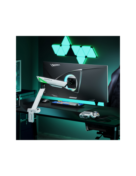 AISENS DT49TSR-343 soporte para monitor 124,5 cm (49") Escritorio Negro, Blanco