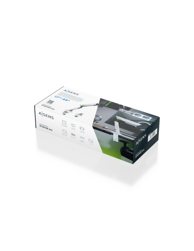 AISENS DT49TSR-343 soporte para monitor 124,5 cm (49") Escritorio Negro, Blanco