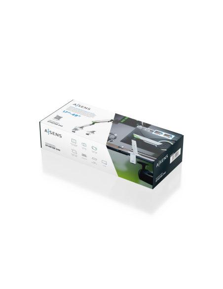 AISENS DT49TSR-343 soporte para monitor 124,5 cm (49") Escritorio Negro, Blanco