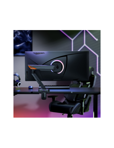 AISENS DT49TSRRGB-347 soporte para monitor 124,5 cm (49") Escritorio Negro, Gris