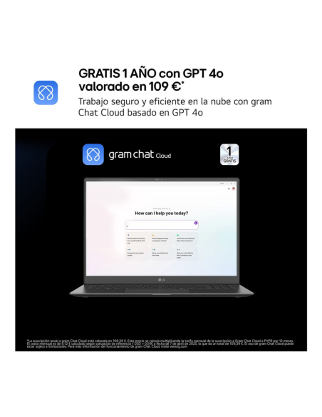 LG Gram 15Z80T-G.AU88B ordenador portatil AMD Ryzen AI 7 350 Portátil 39,6 cm (15.6") Full HD 32 GB LPDDR5x-SDRAM 1 TB SSD Wi-Fi