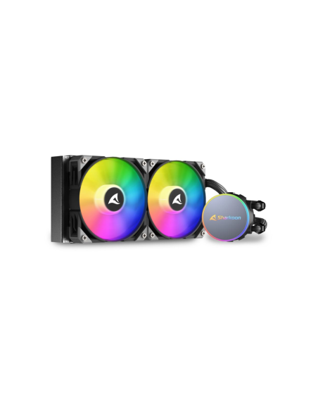 Sharkoon S70 rgb Carcasa del ordenador, Procesador Sistema de refrigeración líquida todo en uno 12 cm Negro 1 pieza(s)