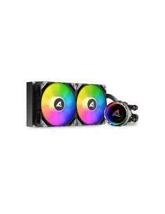 Sharkoon S80 RGB Carcasa del ordenador, Procesador Sistema de refrigeración líquida todo en uno 12 cm Negro 1 pieza(s)