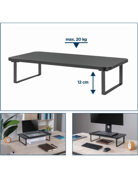 Gembird MS-TABLE-03 soporte para monitor Escritorio Negro