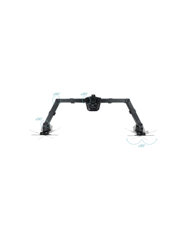 TooQ Soporte de Mesa para 2 Pantallas 17"-32", Color Negro