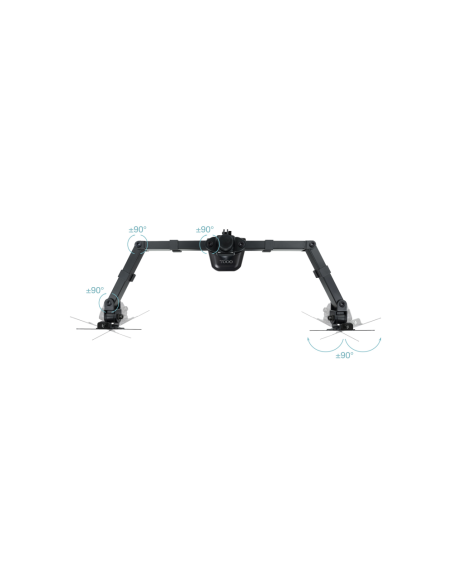 TooQ Soporte de Mesa para 2 Pantallas 17"-32", Color Negro
